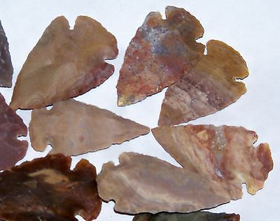 #ad 25 REPRODUCTION STONE AGATE ARROWHEAD FOR JEWELRY 1 1 4quot; to 1 3 4quot; SIZE $19.99