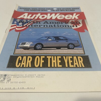 #ad VTG AutoWeek Magazine January 10 1994 $3.99