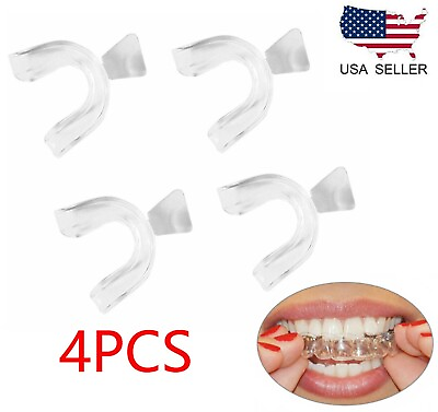 #ad 4PCS Silicone Mouth Guard Night Sleep Teeth Clenching Grinding Dental Bite US $7.59