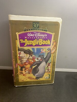 #ad The Jungle Book Walt Disney Masterpiece 30th Anniversary Edition 1997 VHS USED $3.00