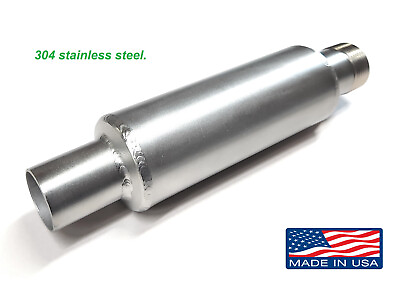 #ad 1quot; NPT thread Muffler 304 Stainless Steel 2quot; x 9quot; exhaust Flex tubig Compatible. $48.50