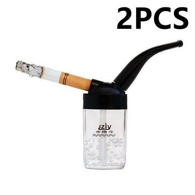 #ad 2pcs Bottle Water Pipe Cigarette Holder Portable Hookah filter Smoking Tobacco $7.99