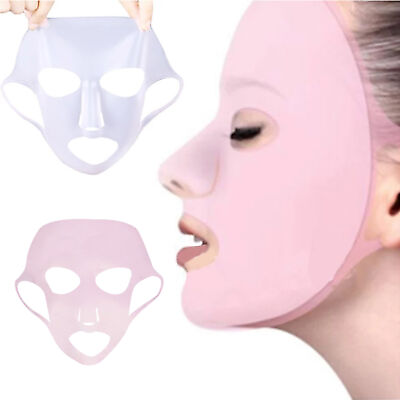 #ad Reusable Silicone Face Skin Mask Silicon Facial Beauty Make Up Moisturizing $7.44