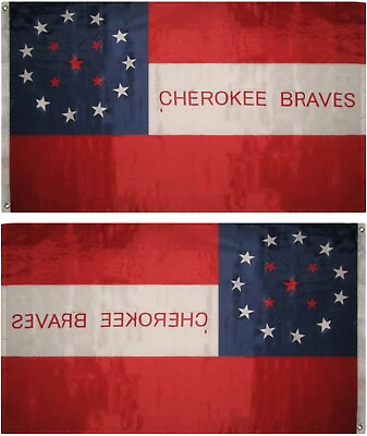 #ad Cherokee Braves Indian Premium Quality Super Poly 3x5 Flag Banner $9.88