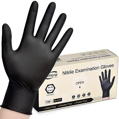 #ad 100 Disposable Nitrile Exam 3 6 mil Latex Free Medical Cleaning Food Safe Gloves $7.99
