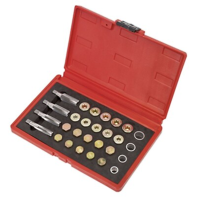 #ad Sealey Oil Drain Sump Plug Thread Repair Tool Set M13 M20 Taps Gearbox GBP 45.99