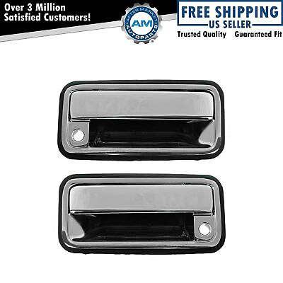#ad Door Handle Exterior Chrome Plated Metal for Pair Chevy GMC C K Suburban $35.14