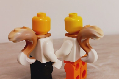 #ad LEGO Fox Tail Costume 2013 RUBBER Printed Part Fits Neck Brack LEGO BUSHY WOLF $4.67