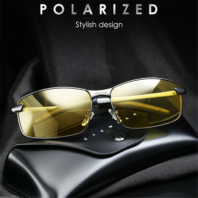 #ad Aluminium Frame Night Vision Driving Glasses TAC Polarized Sunglasses Eyewear $14.98