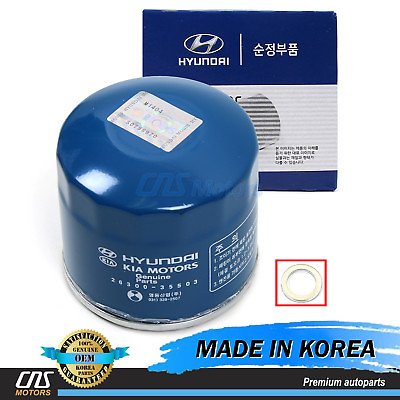 #ad GENUINE Engine Oil Filter amp; Washer for Hyundai Kia OEM 2630035505⭐⭐⭐⭐⭐ $11.99