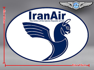 #ad IRANAIR IRAN AIR OVAL LOGO STICKER DECAL $6.49