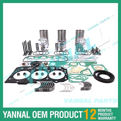 #ad 3JH3 Engine Rebuild Kit With Gasket Bearing Valve For Yanmar Diesel engine $373.45