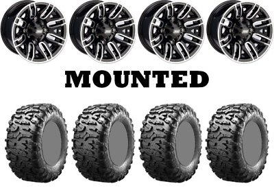 #ad Kit 4 Maxxis Bighorn 3.0 Tires 26x9 12 on Moose 112X Black Wheels ACT $1331.41